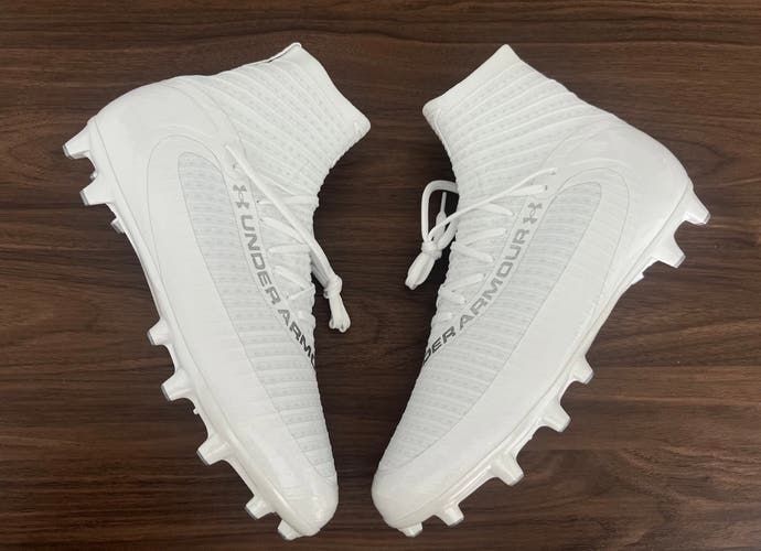 Under Armour Men's UA Highlight 2 MC Knit Football Cleats 3027304-100 WHITE 11.5