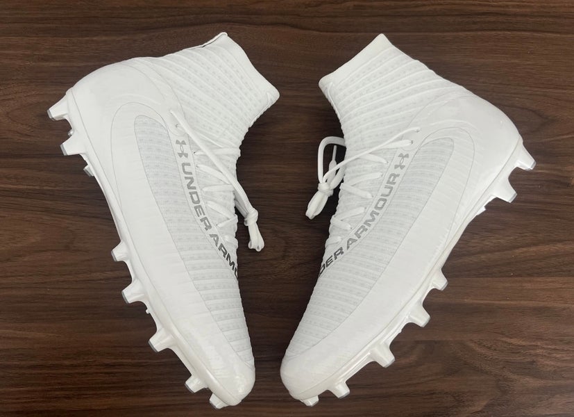 Under Armour Men's UA Highlight 2 MC Knit Football Cleats 3027304-100 WHITE 11.5