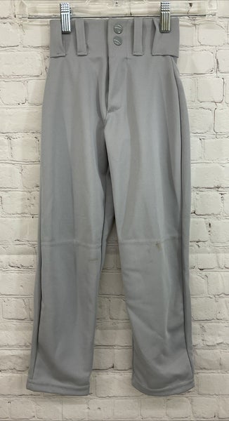 Alleson Athletic 80185 Youth's 100% Polyester Baseball Pants Light Grey XXS