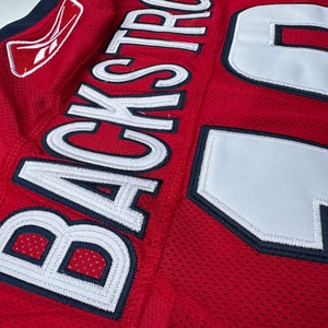 NWT CCM Backstrom Washington Capitals Reebok Premier Jersey Size L with fighting strap,