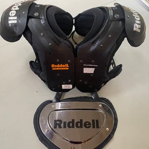 Large Youth Riddell Blaze Shoulder Pads w/Back Plate