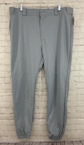 Russell Athletic 236DBMK Adult's 100% Polyester Baseball Pants Light Grey XL