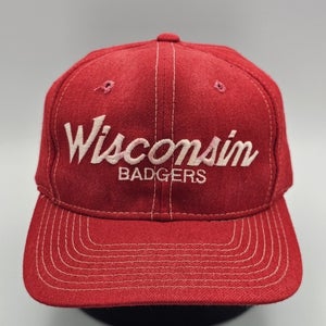Vintage Wisconsin Badgers Sports Specialties Pro Star Wool NCAA Hat Vtg Snapback