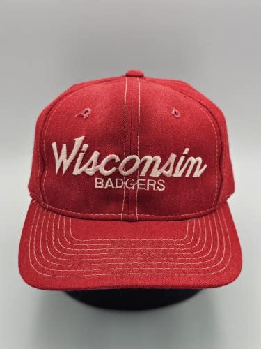 Vintage Wisconsin Badgers Sports Specialties Pro Star Wool NCAA Hat Vtg Snapback