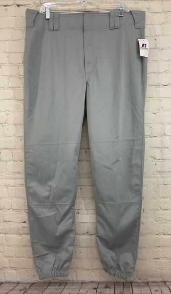Russell Athletic 235RHMK Adult's 100% Polyester Baseball Pants Light Grey XL
