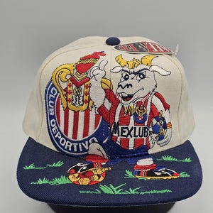 Vintage Rare Guadalajara Chivas Soccer Wool Big Logo Mexico Sports Hat Snapback