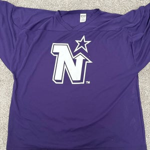 Mckinney North Stars showcase purple team goalie jersey (used)
