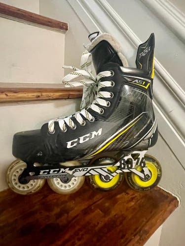 CCM AS1 Super Tacks Inline /Roller Hockey Skates Size 8.5D Pre-Owned in Great condition