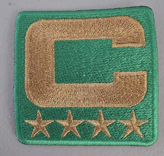 Philadelphia Eagles 2025 Kelly Green CAPTAIN C 4 Star Gold Patch Iron On