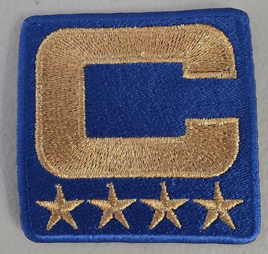 Buffalo Bills 2025 Royal Blue Jersey CAPTAIN C 4 Star Gold Patch Iron On