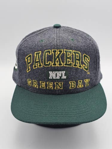 Vintage Green Bay Packers 1990 Drew Pearson Grey Wool Blend Hat NFL Snapback