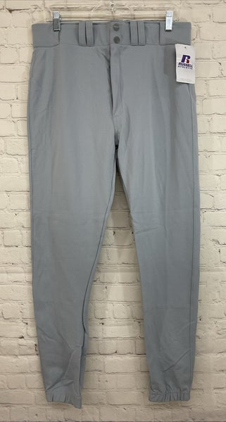 Russell Athletic 33147M0 Adult's 100% Nylon Baseball Pants Light Grey Size 34