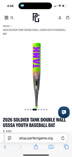2026 Tank Composite USSSA Certified Bat (-5) 27 oz 32" (New)