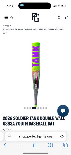 2026 Tank Composite USSSA Certified Bat (-5) 27 oz 32" (New)