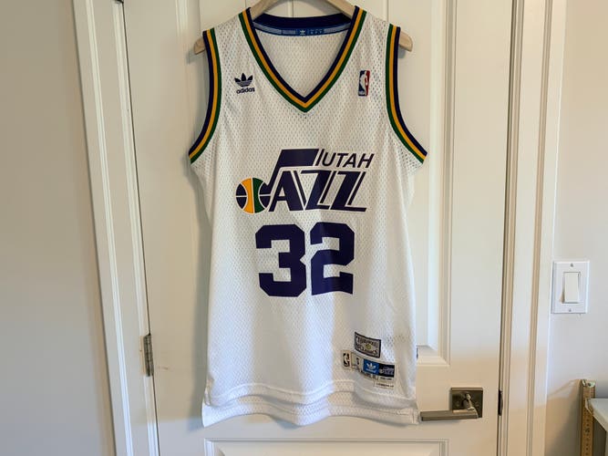 Authentic Adidas Hardwood Classics Utah Jazz Karl Malone Jersey Size Small