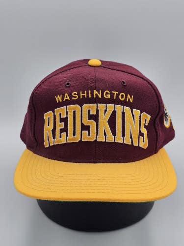 Vintage Rare Washington Redskins NFL Sports 100% Wool Starter Arch Hat Snapback