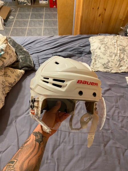 Medium Bauer Re-Akt VN Helmet Red Wings Pro Stock With Visor