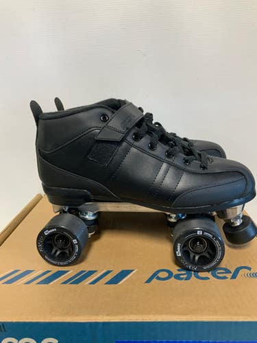 Used Pacer AERO Senior Roller Quad Skates Black Senior 9 11823-S000035112