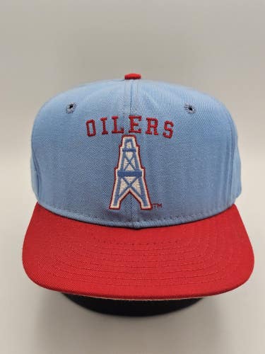 Vintage Houston Oilers AJD Pro Line Football NFL Sports Vtg Hat Cap Snapback