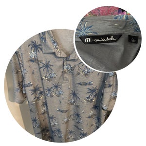 NAT NAST MEN’S HAWAIIAN THEME LARGE GOLF SHIRT - WORN TWICE / EUC!