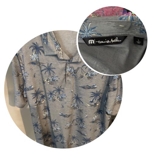 NAT NAST MEN’S HAWAIIAN THEME LARGE GOLF SHIRT - WORN TWICE / EUC!
