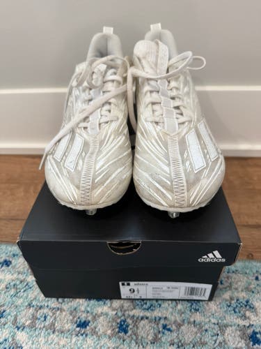Adidas Adizero Football Cleats White Men’s Size 9.5