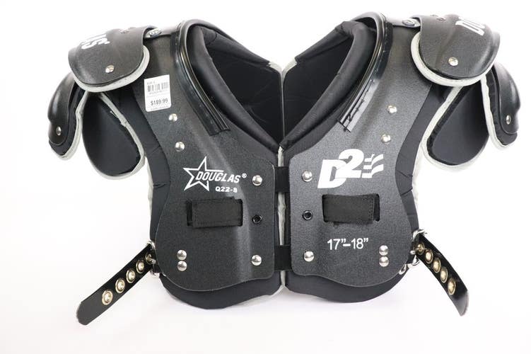 Douglas D2 Q22 Football Shoulder Pads Adult Small 17 - 18" - New Read
