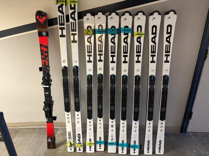 Men's 2024 Racing 165 cm HEAD World Cup Rebels e.SL Skis With Bindings (Used)