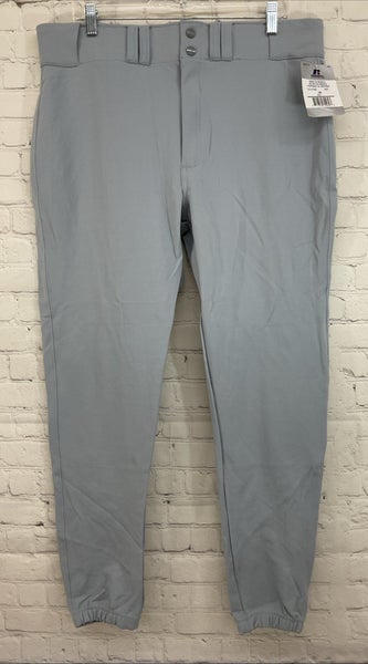 Russell Athletic 33147M0 Adult's 100% Nylon Baseball Pants Light Grey Size 38