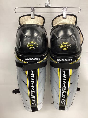 Used Bauer SUPREME ONE 40 Senior Shin Guards Black 14" 11851-S000038954