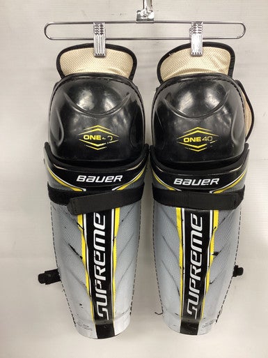 Used Bauer SUPREME ONE 40 Senior Shin Guards Black 14" 11851-S000038954