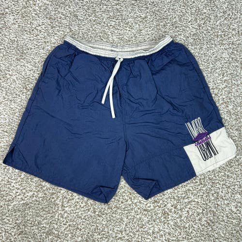 Vintage Umbro Shorts Mens Large Blue Nylon Soccer Embroidered Made in USA 90s