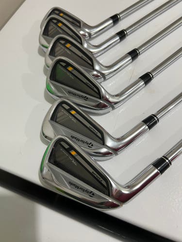 Men's TaylorMade Left Hand Iron Set Stiff Flex (Used)