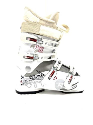 Used Rossignol KARA 50 Womens DH Ski Boot White 245 MP - M06.5 - W07.5 11860-S000299517