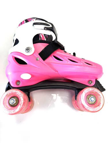 Used METROROLLER ADJ 4-7 Junior Roller Quad Skates Pink Adjustable 11860-C000299486