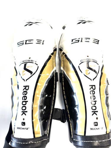 Used Reebok SC3 Junior Shin Guards White 12" 11860-C000299481