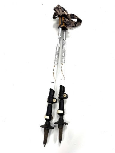 Used Leki ADJ Mens XC Ski Poles White Snow Shoe Pole 11860-S000299546