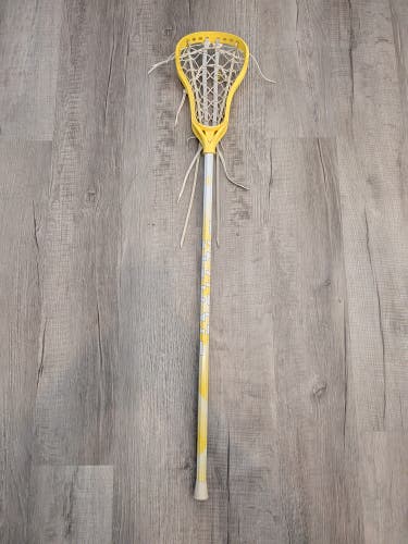 Brine Dynasty Elite Girls Lacrosse Stick, 32 inch Shaft, Yellow