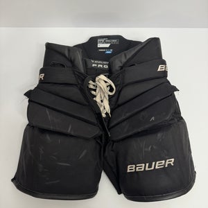 Used Black Senior Small Bauer Pro Hockey Goalie Pants