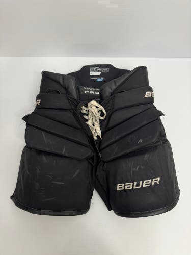 Used Black Senior Small Bauer Pro Hockey Goalie Pants