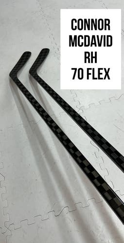 Senior(2x)Right Connor McDavid 70 Flex ProBlackStock™ Unbranded Pro Stock Hockey Sticks