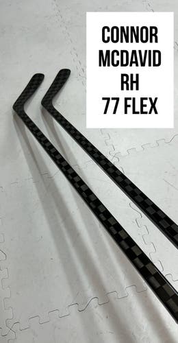 Senior(2x)Right Connor McDavid 77 Flex ProBlackStock™ Unbranded Pro Stock Hockey Sticks