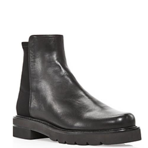Stuart Weitzman 5050 Boots Women's US 8 Black Leather Round Toe Bootie TZP135