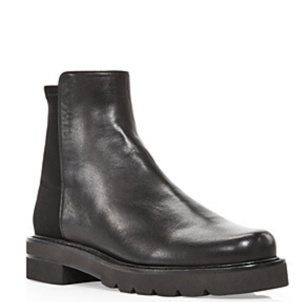 Stuart Weitzman 5050 Boots Women's US 8 Black Leather Round Toe Bootie TZP135