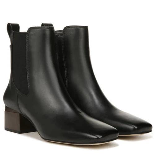 Franco Sarto Waxton H7349L2-001 Women's US 8.5 Black Leather Ankle Bootie TZP84