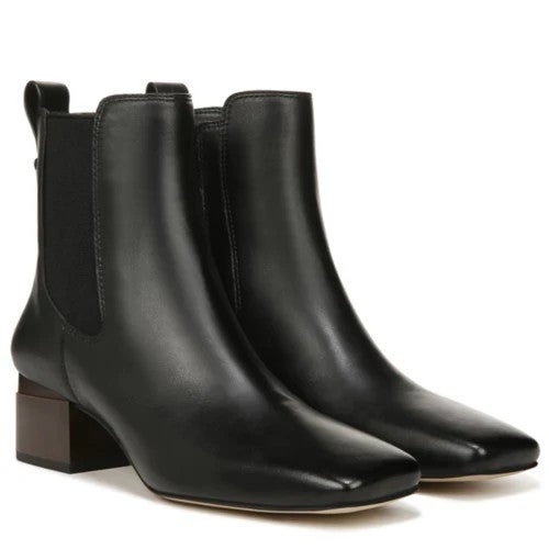 Franco Sarto Waxton H7349L2-001 Women's US 8.5 Black Leather Ankle Bootie TZP84