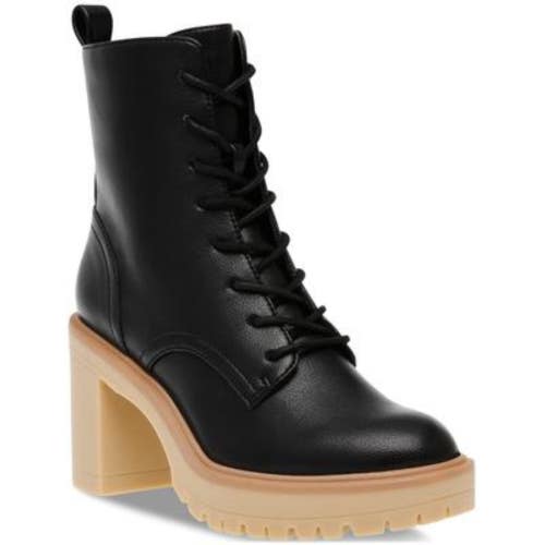 Dv Dolce Vita Jaycob Women's US 7 Black Faux Leather Platform Lug Bootie TZP43
