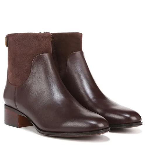 Franco Sarto Jessica Boots Women's 7 Brown Leather Round Toe Ankle Bootie TZP58