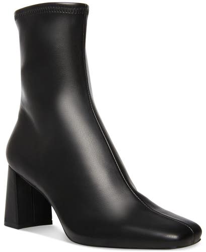 Steve Madden Harli Boots Women's US 8.5 Black Faux Leather Ankle Bootie TZP146