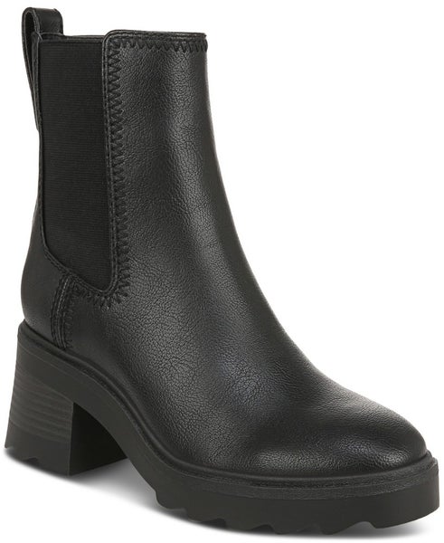 Zodiac Teresa Women's US 8 Black Faux Leather Round Toe Chelsea Boots TZP87